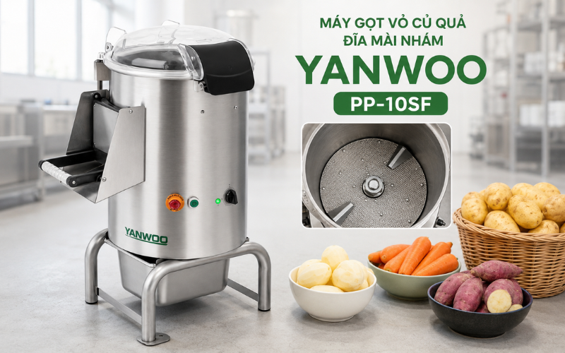 Máy gọt vỏ củ quả đĩa mài nhám Yanwoo PP-10SF