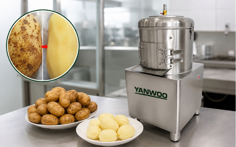Máy gọt vỏ củ quả gọt không sạch? Nguyên nhân và cách xử lý