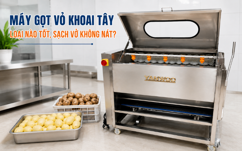Máy gọt vỏ khoai tây loại nào tốt, gọt sạch không nát?