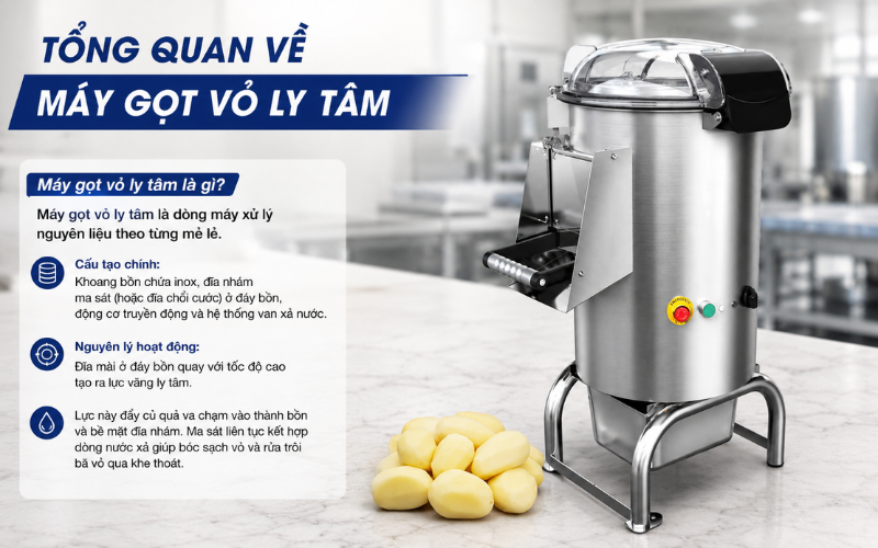 Máy gọt vỏ ly tâm