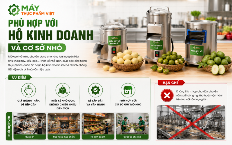 Máy Thực Phẩm Việt - Phù hợp với hộ kinh doanh và cơ sở nhỏ
