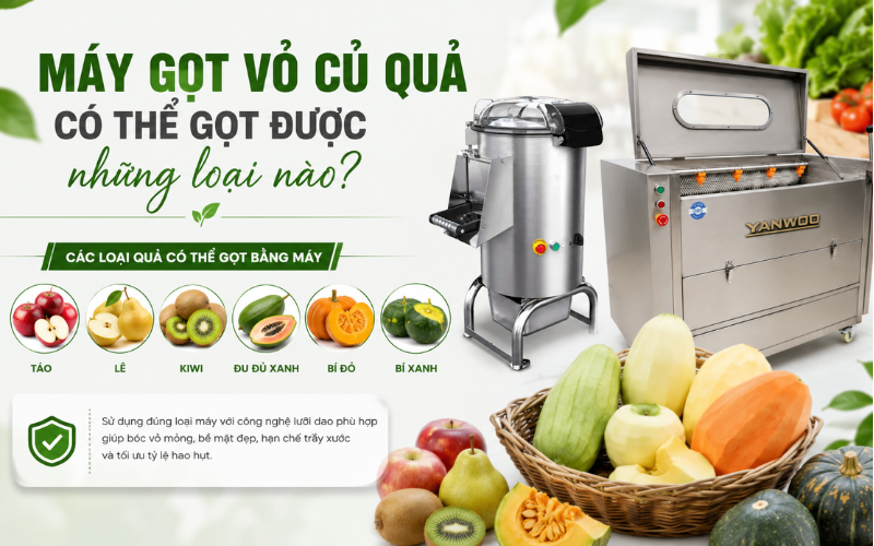 Những loại quả có thể gọt bằng máy chuyên dụng