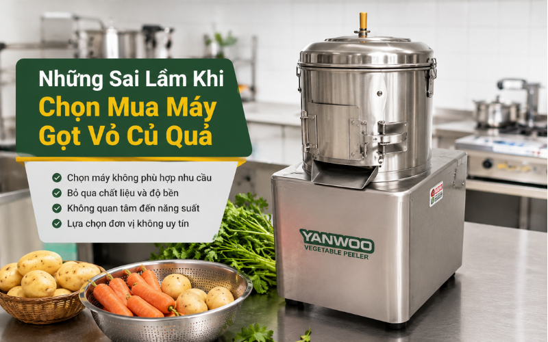Những sai lầm khi chọn mua máy gọt vỏ củ quả