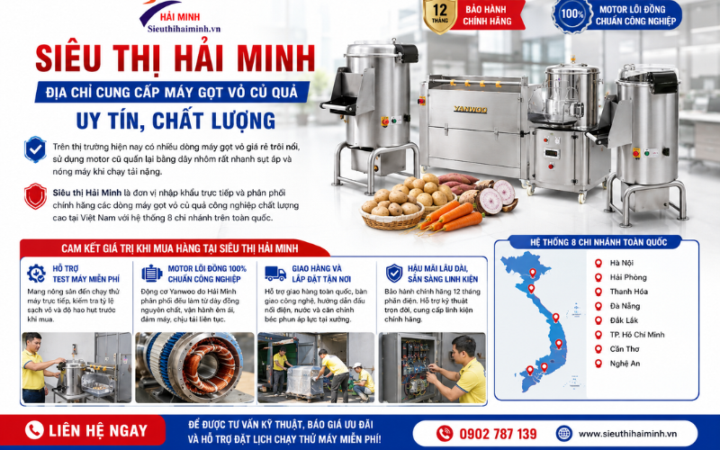 Siêu Thị Hải Minh - Địa chỉ cung cấp máy gọt vỏ củ quả uy tín, chất lượng