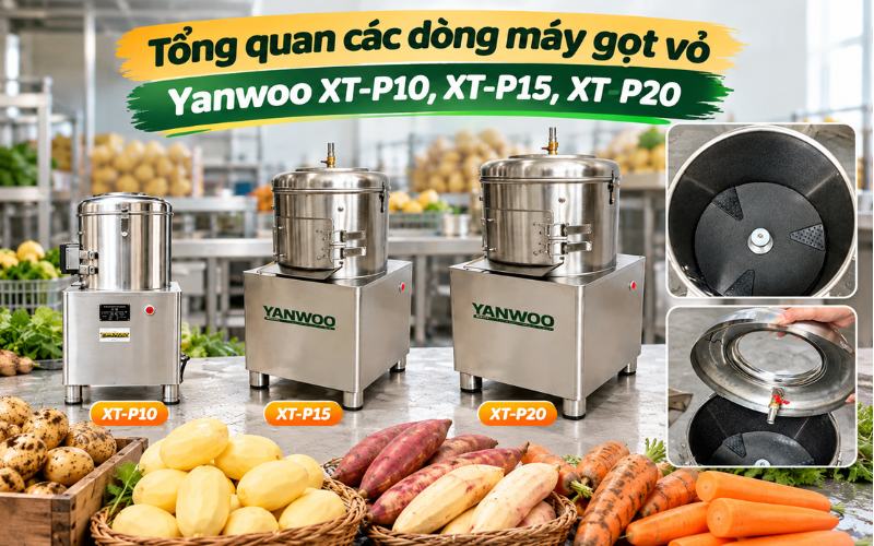 Tổng quan các dòng máy gọt vỏ Yanwoo XT-P10, XT-P15, XT-P20 
