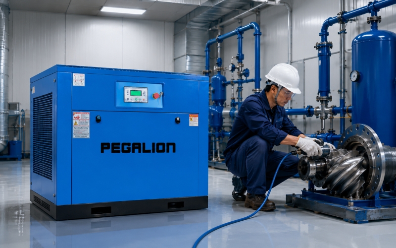 Máy nén khí trục vít PEGALION TMBT-20HP (Biến tần tiết kiệm điện)