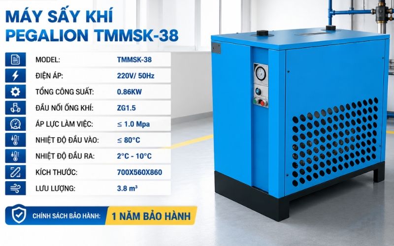 Thông số của Máy sấy khí Pegalion TMMSK-38