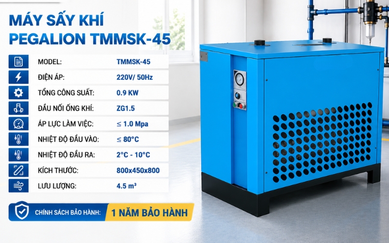 Thông số của Máy sấy khí Pegalion TMMSK-45