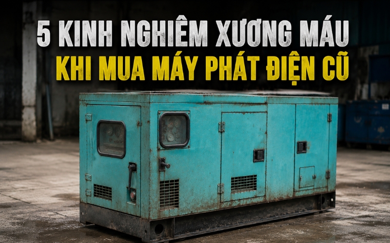 5 kinh nghiệm xương máu khi mua máy phát điện cũ