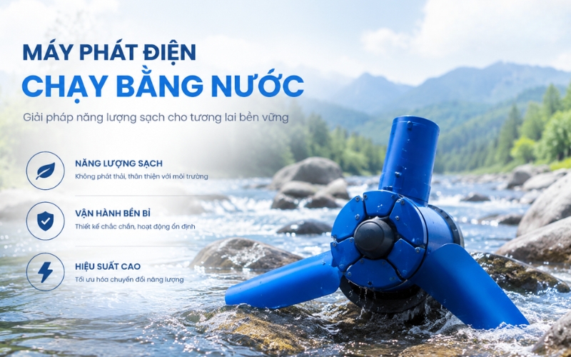 Cấu tạo của máy phát điện chạy bằng nước