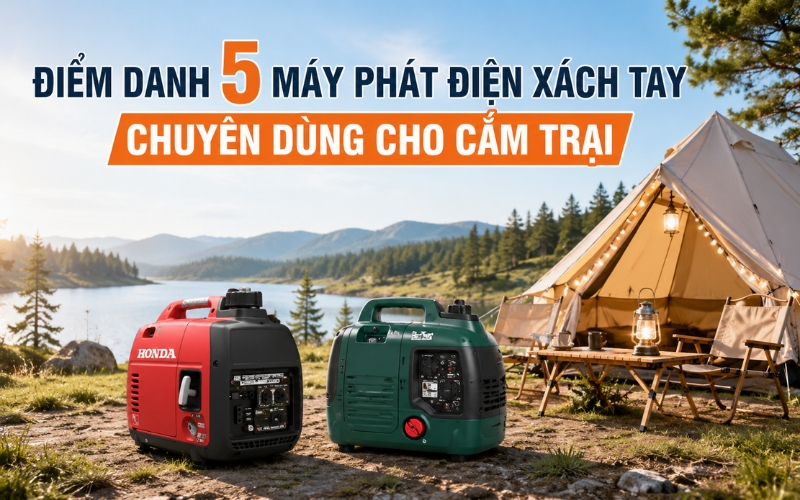 Điểm danh 5 máy phát điện xách tay chuyên dùng cho cắm trại