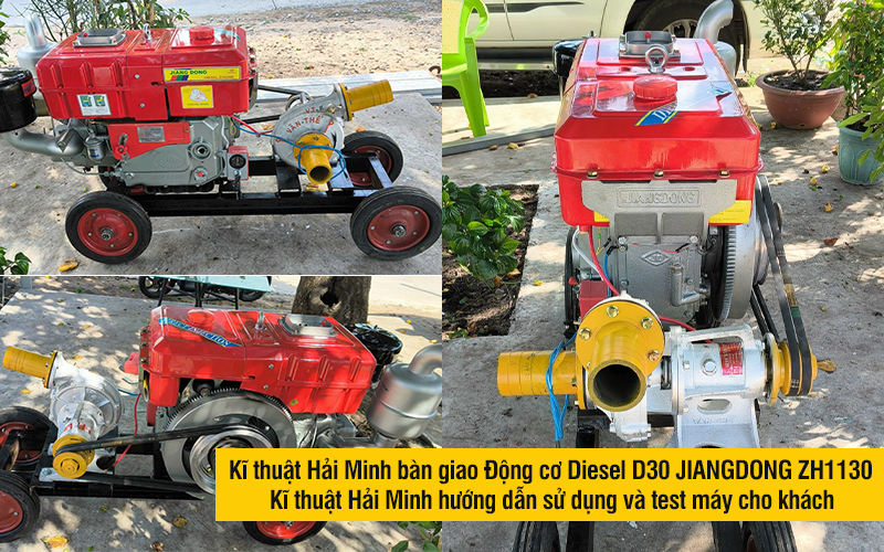 kĩ thuật hải minh bàn giao Động cơ Diesel D30 JIANGDONG ZH1130