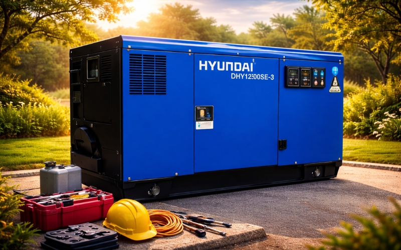 Phát Điện chạy dầu DHY12500SE-3 - Hyundai