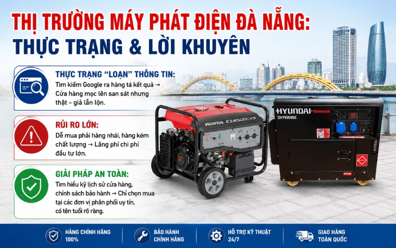 Thị trường máy phát ở Đà Nẵng hiện nay