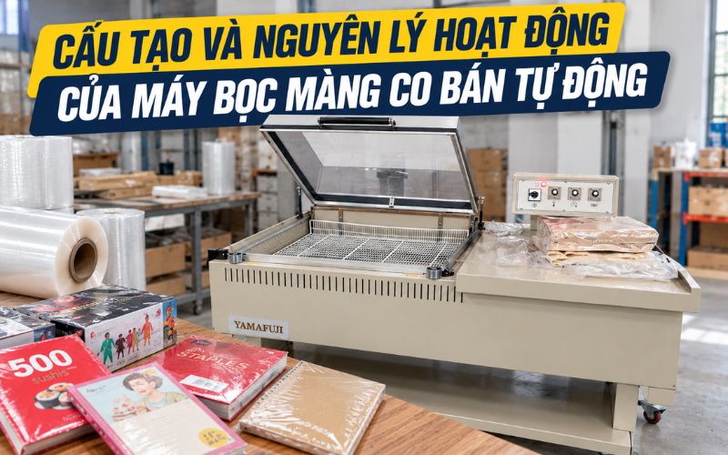 Cấu tạo và nguyên lý hoạt động của máy bọc màng co bán tự động
