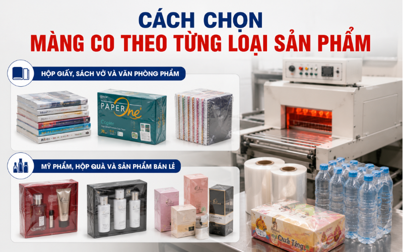 Cách chọn màng co theo từng loại sản phẩm