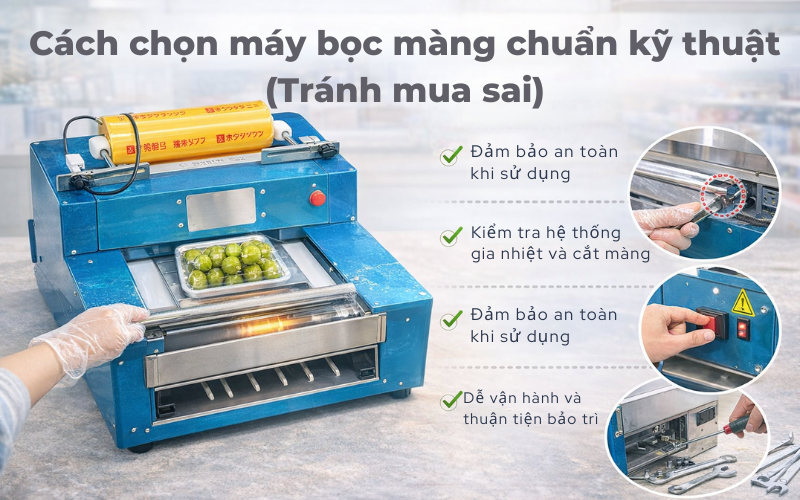 Cách chọn máy bọc màng chuẩn kỹ thuật (tránh mua sai)