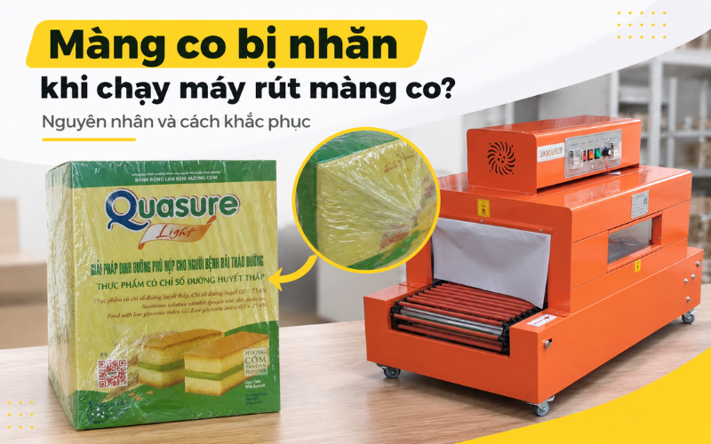 Cách khác phục màng co bị nhăn sau khi dùng máy rút màng co 