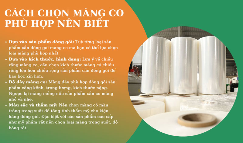 Cách chọn màng co phù hợp nên biết 