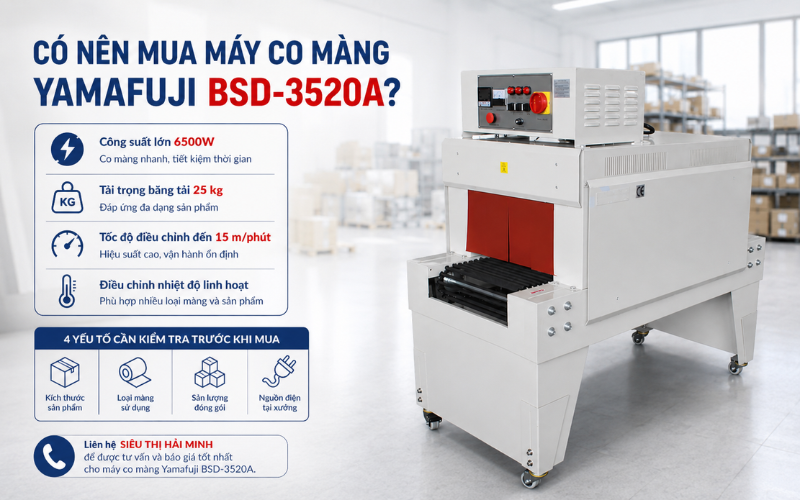 Có nên mua máy co màng Yamafuji BSD-3520A