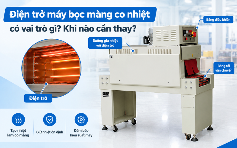 Điện trở máy bọc màng co nhiệt có vai trò gì? Khi nào cần thay?