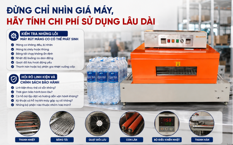 Đừng chỉ nhìn giá máy, hãy tính chi phí sử dụng lâu dài