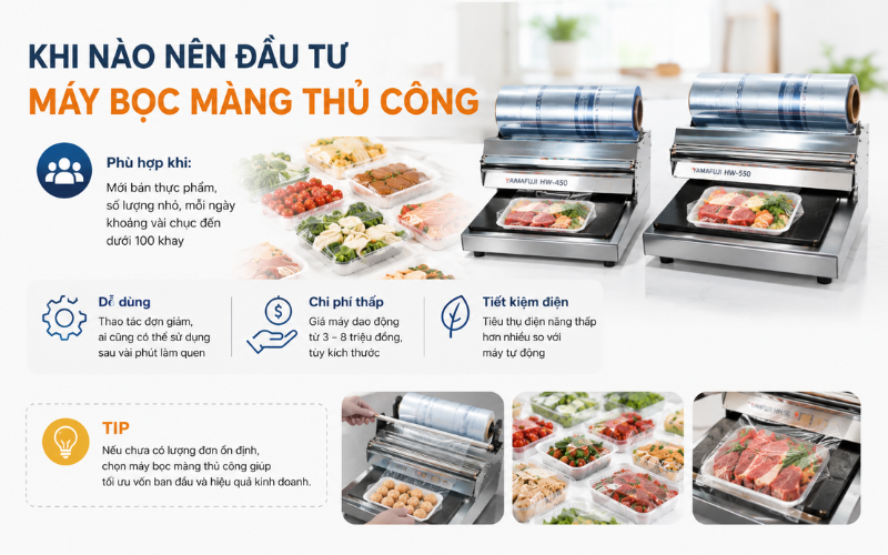 Khi nào nên đầu tư máy bọc màng thủ công