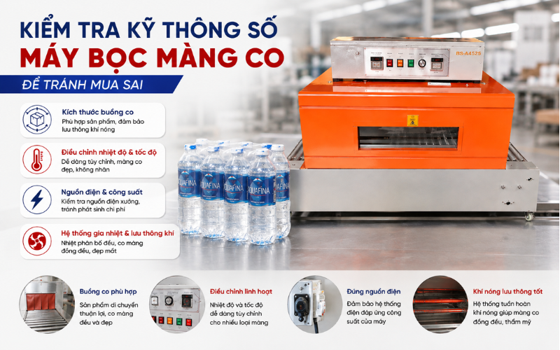 Kiểm tra kỹ thông số máy bọc màng co để tránh mua sai