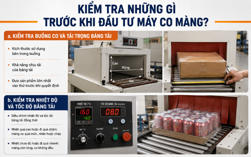 Kiểm tra những gì trước khi đầu tư máy co màng