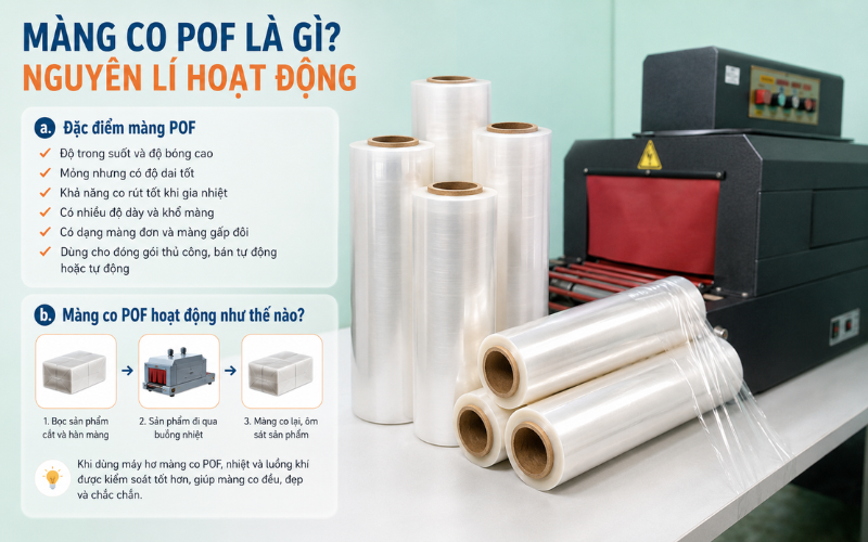Màng co POF là gì? Nguyên lí hoạt động