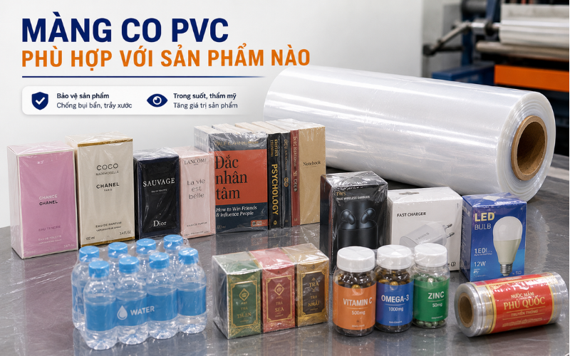 Màng co PVC phù hợp với sản phẩm nào
