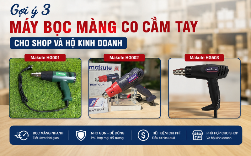 máy bọc màng co cầm tay cho shop và hộ kinh doanh