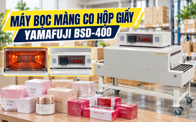 Máy bọc màng co hộp giấy Yamafuji BSD-400