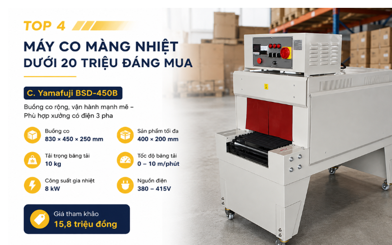 máy bọc màng co nhiệt Yamafuji BSD-450B