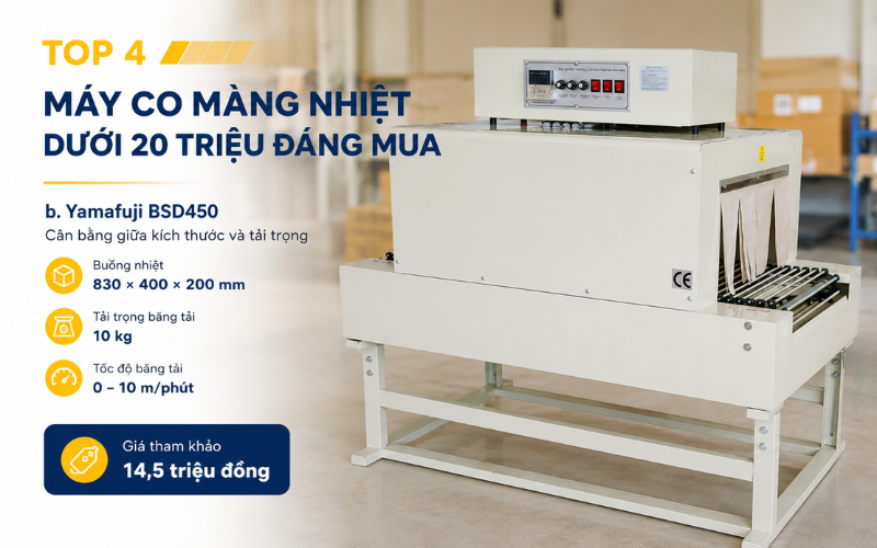 máy rút màng co nhiệt Yamafuji BSD450