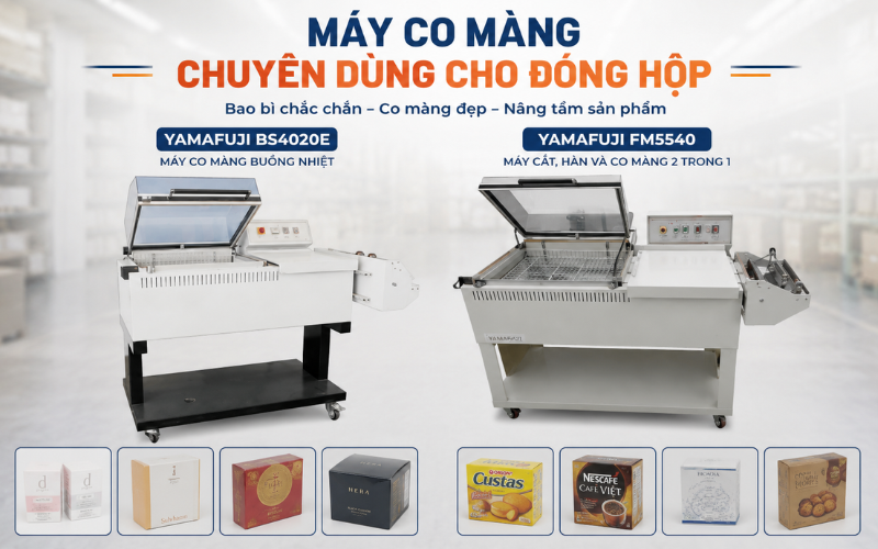 Máy co màng chuyên dùng cho đóng hộp