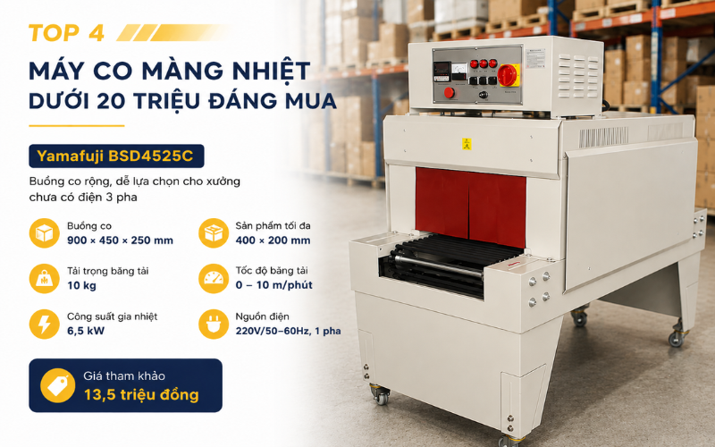 máy co màng nhiệt Yamafuji BSD4525C