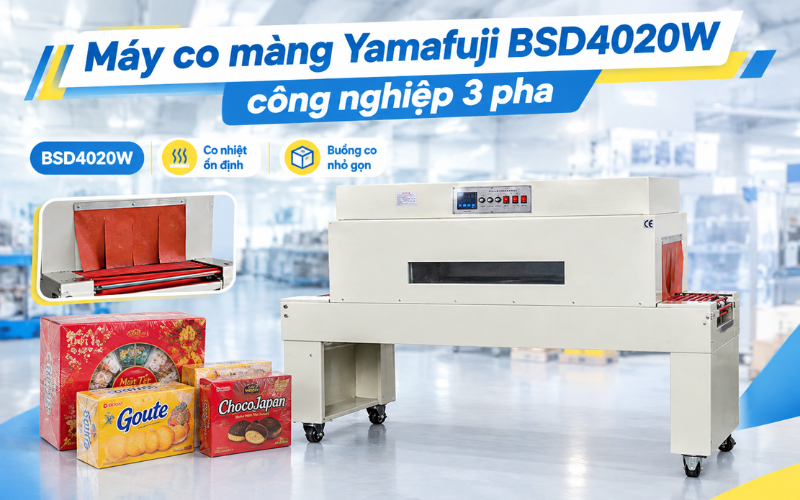 Máy co màng Yamafuji BSD4020W công nghiệp 3 pha  