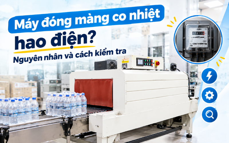 Máy đóng màng co nhiệt hao điện? Nguyên nhân và cách kiểm tra