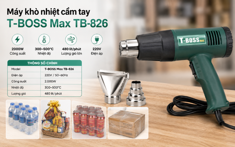 Máy khò nhiệt cầm tay T-BOSS Max TB-826