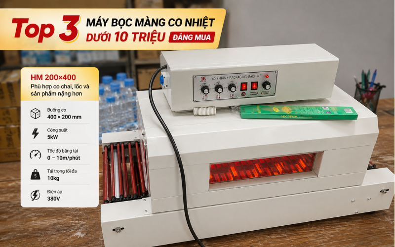máy rút màng co HM 200×400