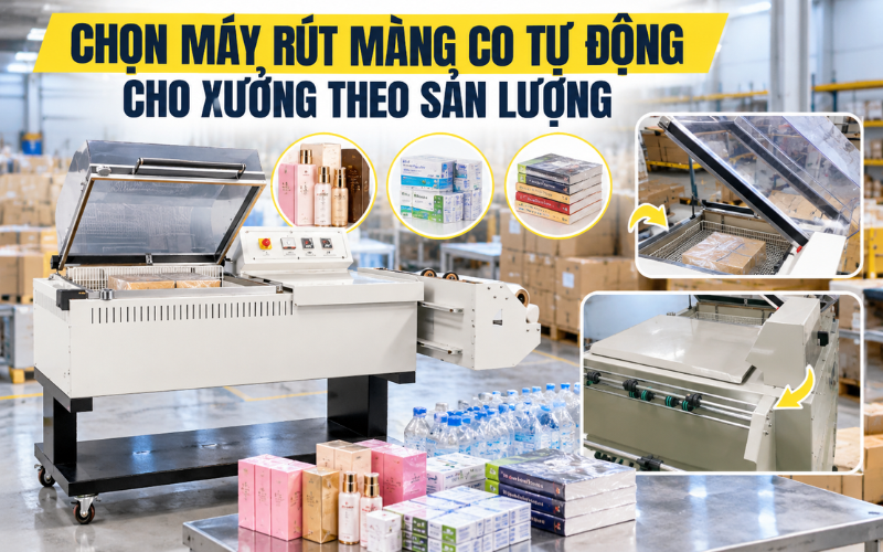 Máy tích hợp cắt hàn và co màng