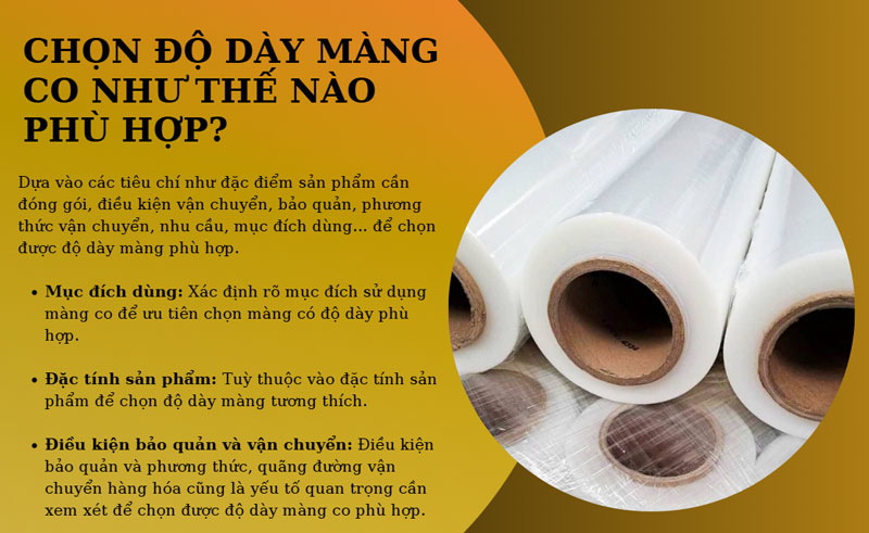 Mẹo chọn độ dày màng co phù hợp với sản phẩm đóng gói