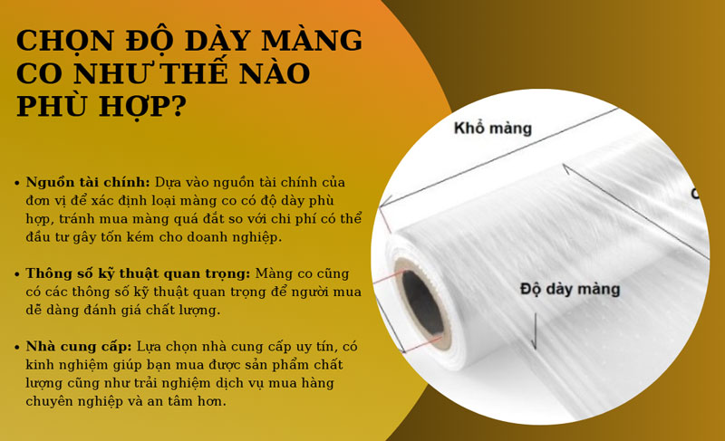 Mẹo chọn độ dày màng co phù hợp với sản phẩm đóng gói