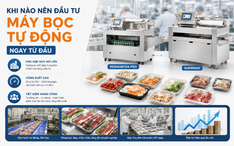 Mô hình nên đầu tư máy bọc tự động ngay từ đầu