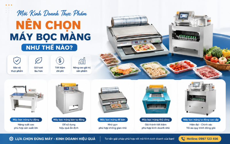 Mới Kinh Doanh Thực Phẩm Nên Chọn Máy Bọc Màng Như Thế Nào