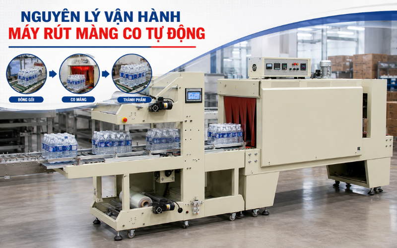 Nguyên lý vận hành máy rút màng co tự động