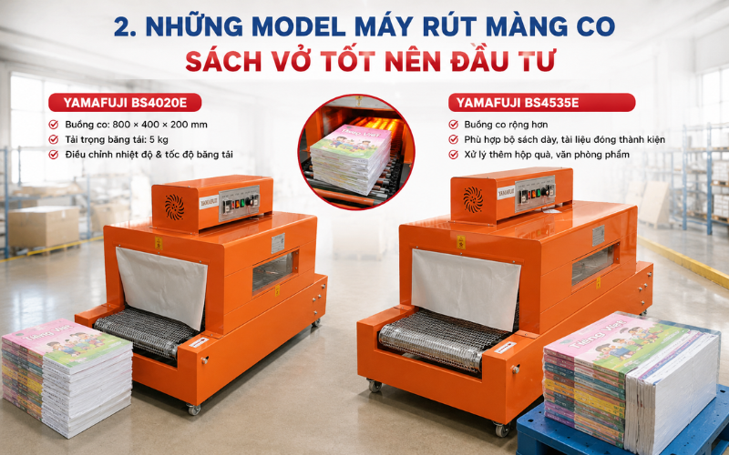 Những model máy rút màng co sách vở tốt nên đầu tư