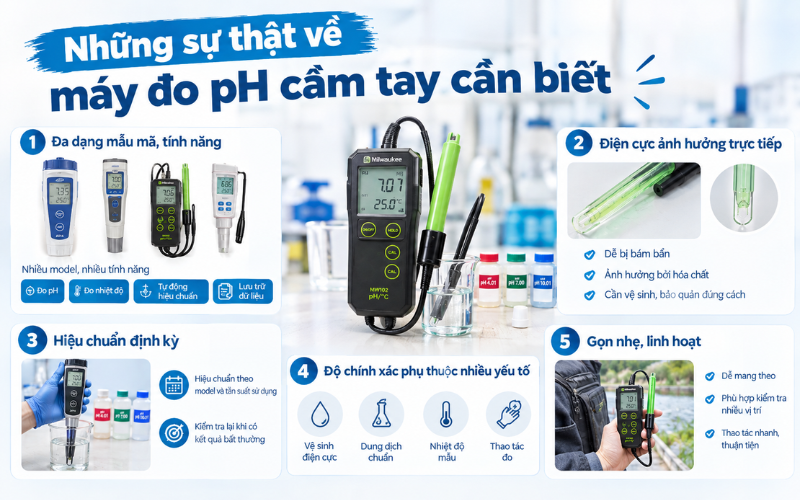 Những sự thật về máy đo pH cầm tay cần biết