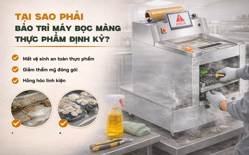 Tại sao phải bảo trì máy bọc màng thực phẩm định kỳ